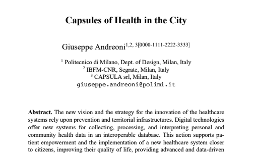 Capsules of Health in the City, Andreoni